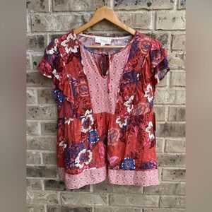 NWT Nurture Floral Red Women's Top size medium